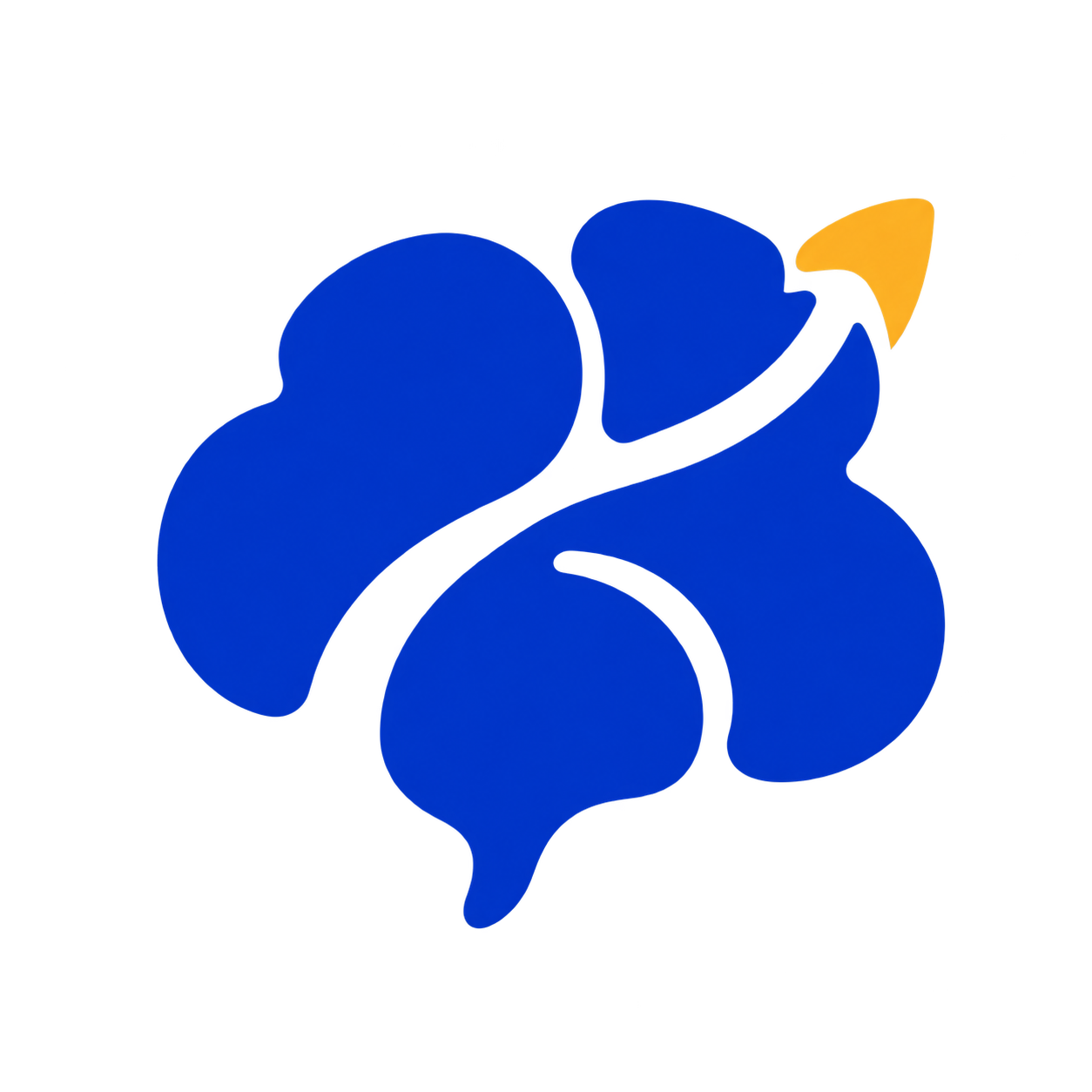 COGERN's symbol: a blue cognitive form with a rising path and an amber tip.